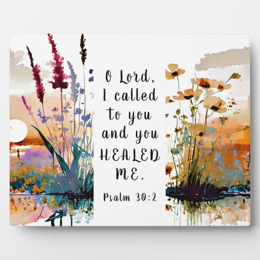 詩篇30 2主よ私はあなたに泣き叫び、あなたは私を癒してくれた フォトプラーク (正面)