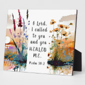 詩篇30 2主よ私はあなたに泣き叫び、あなたは私を癒してくれた フォトプラーク (側面)