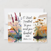 詩篇30:2主よ私を癒してくれたキリスト教の聖書カード (正面)