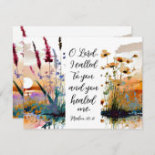 詩篇30:2主よ私を癒してくれたキリスト教の聖書カード (正面/裏面)