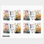 詩篇30:2主よ私を癒してくれたキリスト教の聖書 長方形シール (シート)