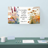 詩篇30:2 主よ、私はあなたに叫び、あなたは私を癒してくださいました 横断幕 (トレードショー)