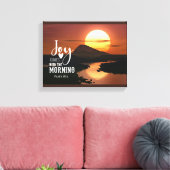 詩篇30:5朝のバイブルの聖句との喜び キャンバスプリント (インサイチュ (リビング))