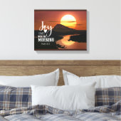 詩篇30:5朝のバイブルの聖句との喜び キャンバスプリント (インサイチュ (寝室))
