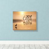 詩篇30:5朝の来聖書節の喜び キャンバスプリント (インサイチュ (ウッドフロア))