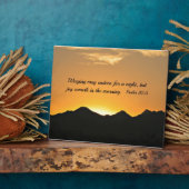 詩篇30:5泣き一晩の間は耐え忍ぶ… フォトプラーク (側面)