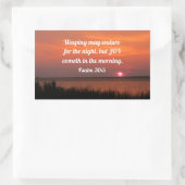 詩篇30:5泣く夜のために耐えることができる 長方形シール (バッグ)