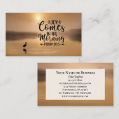 詩篇30:5 朝には喜びが来る 聖書の名言 名刺 (正面/裏面)