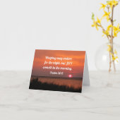 詩篇30:5 泣きみは夜の間こそ続く カード (黄色い花)