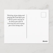 詩篇31:25 彼女は力強さに身を包む ポストカード (裏面)