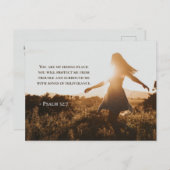 詩篇32:7あなた方は私の隠れ場所である聖書の聖句 ポストカード (正面/裏面)
