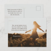 詩篇32:7あなた方は私の隠れ場所である聖書の聖句 ポストカード (正面/裏面)