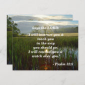 詩篇32:8わたしがあなた教えに告げる ポストカード (正面/裏面)