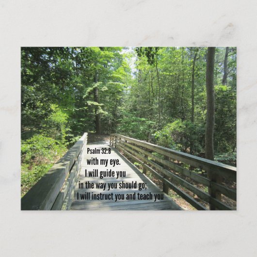 詩篇32:8わたしはあなたとあなた教えに指示する… ポストカード (正面)