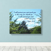 詩篇32:8わたしはあなたとあなた教えに教える キャンバスプリント (インサイチュ (ウッドフロア))