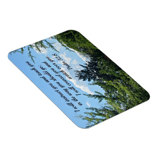 詩篇32:8わたしはあなたとあなた教えに教える マグネット (右側)