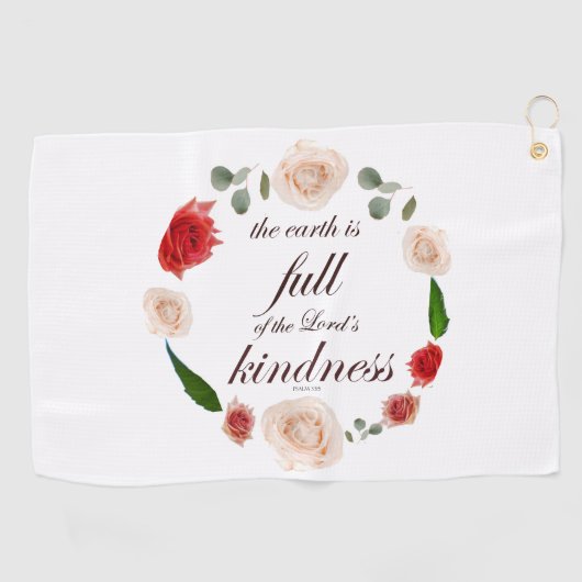 詩篇33人の親切 ゴルフタオル (横)