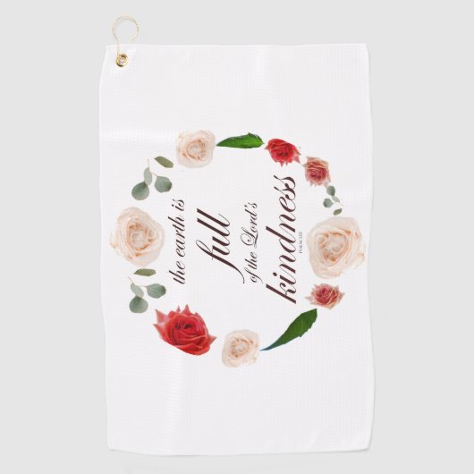 詩篇33人の親切 ゴルフタオル (正面)