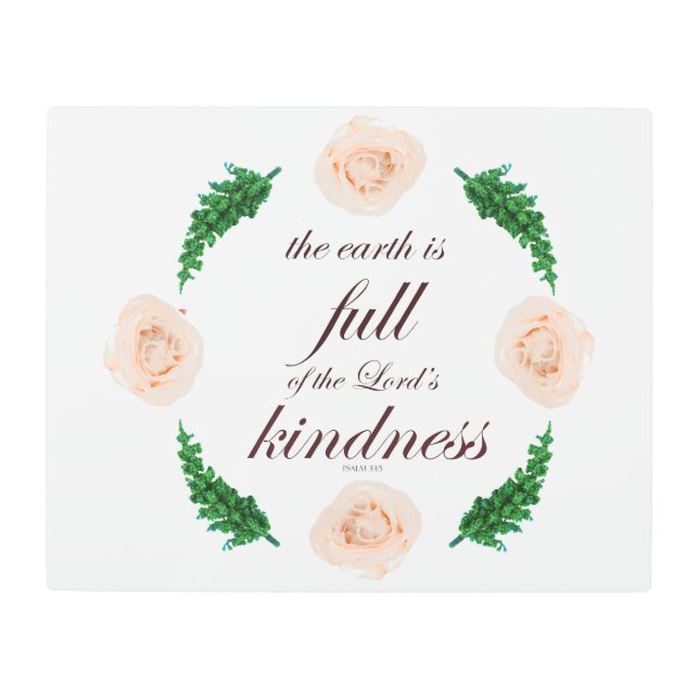 詩篇33人の親切 メタルプリント (正面)