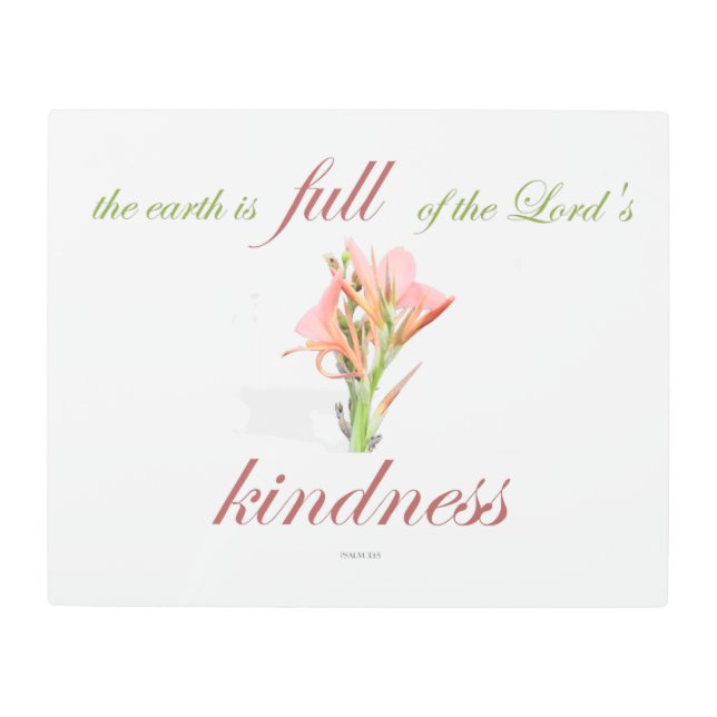 詩篇33人の親切 メタルプリント (正面)