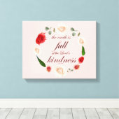 詩篇33, 完全な慈しみ, ボタニック キャンバスプリント (インサイチュ (ウッドフロア))