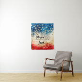 詩篇33:12は賛美米国国旗の聖書である タペストリー (インサイチュ)