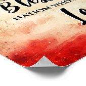 詩篇33:12は賛美米国国旗の聖書である ポスター (角)