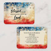 詩篇33:12は賛美米国国旗の聖書である 名刺 (正面/裏面)