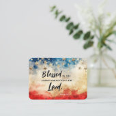 詩篇33:12は賛美米国国旗の聖書である 名刺 (スタンド正面)