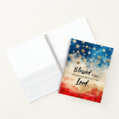 詩篇33:12節 アメリカ合衆国の国旗 聖書 ノートブック (内部)