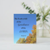 詩篇33:5地球は善に満ちている… ポストカード (スタンド正面)