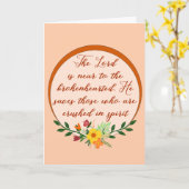 詩篇34, 心の痛む人々に主は近い カード (黄色い花)