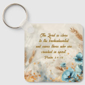 詩篇34:18主は心の兄弟なる聖書に近い キーホルダー (正面)