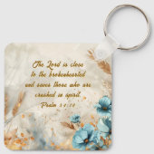 詩篇34:18主は心の兄弟なる聖書に近い キーホルダー (裏面)