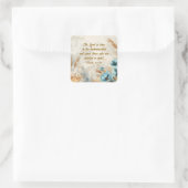 詩篇34:18主は心の兄弟なる聖書に近い スクエアシール (バッグ)