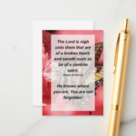 詩篇34:18 主は心の痛む者 エンクロージャーカード