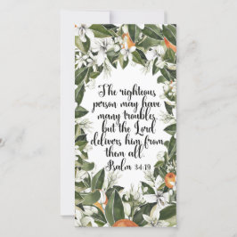 詩篇34:19，水彩聖書のブックマーク