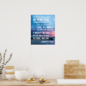 詩篇34:1-3わたしは常賛美に主主を行う ポスター (キッチン)