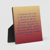 詩篇34:1-3 フォトプラーク (正面)