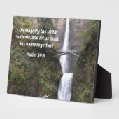 詩篇34:3ああ、わたしとともに主を拡大しなさい フォトプラーク (側面)