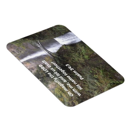 詩篇34:3ああ、わたしとともに主を拡大しなさい マグネット (右側)