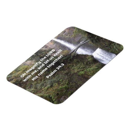 詩篇34:3ああ、わたしとともに主を拡大しなさい マグネット (左側)