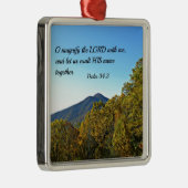 詩篇34:3主を私と共に拡大するために… メタルオーナメント (右)