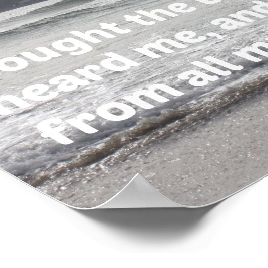 詩篇34:4わたしは主を求め、彼はわたしを聞いた ポスター (角)