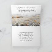 詩篇34:4聖書と引用文感動的クリスチャン カード (内部)