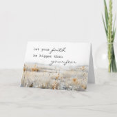 詩篇34:4聖書と引用文感動的クリスチャン カード (正面)