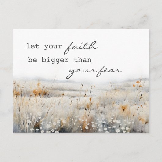 詩篇34:4聖書と引用文感動的クリスチャン ポストカード (正面)