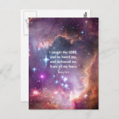 詩篇34:4 ポストカード (正面/裏面)