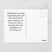 詩篇34:5彼を仰ぐ者は輝く聖書である ポストカード (裏面)