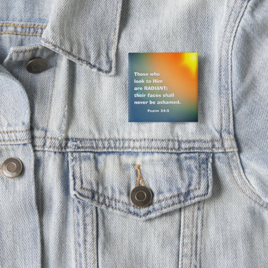 詩篇34:5彼を仰ぐ者は輝く聖書である 缶バッジ (インサイチュ)